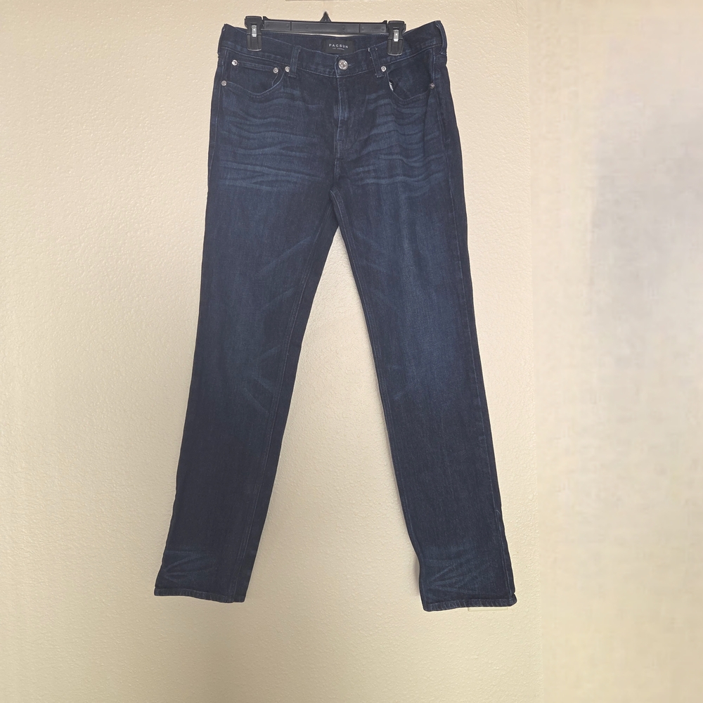 PacSun Men's Slim Jeans in Dark Blue 33 X 34